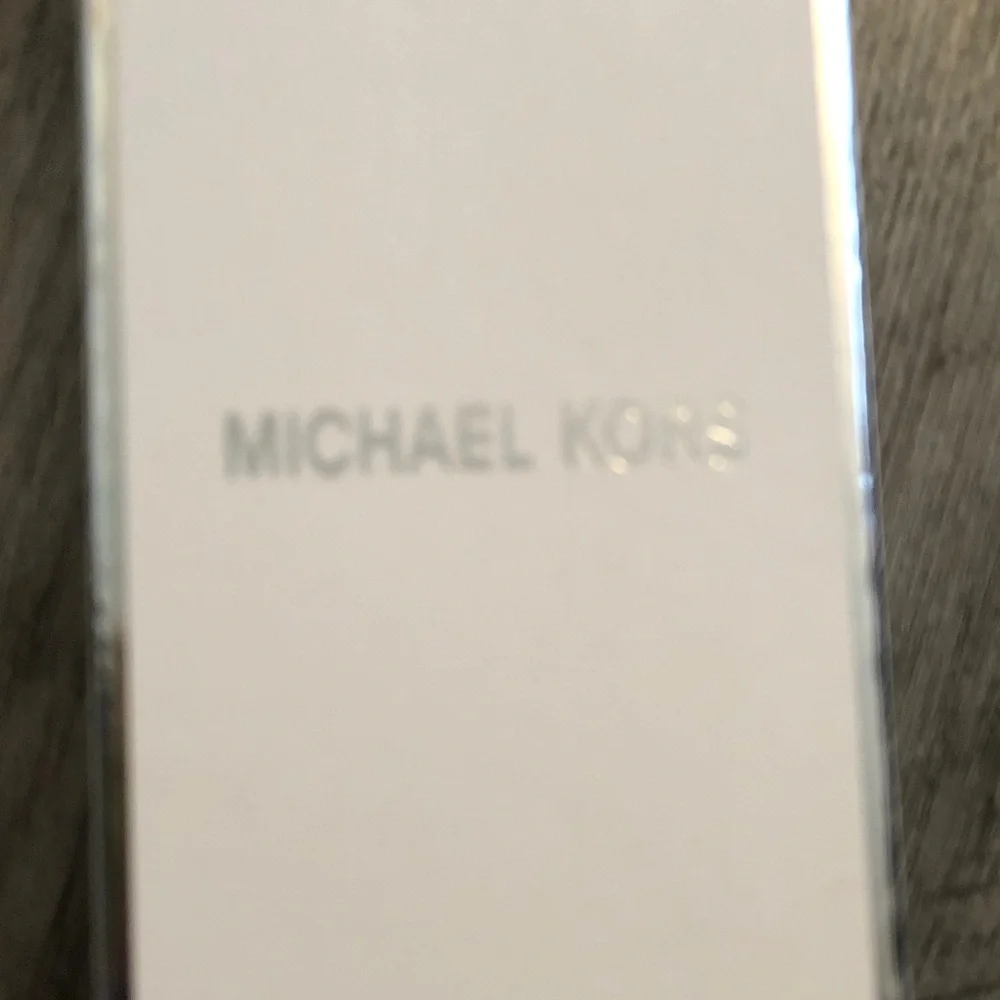 Michael Kors Gold Tone & Birch Cord Bag Charm MK Cubes NWT & Box - Picture 13 of 14